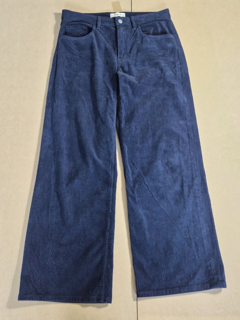 Everlane Women’s 30R Navy Corduroy Wide Leg Pants Organic Cotton High Rise